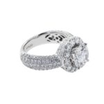 3.06 Carat Round Brilliant Diamond Ring | Brilliant White | 18K White Gold - Image 3