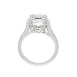 4.08 Carat Round Brilliant Halo Diamond Ring | Brilliant White | 18K White Gold - Image 5