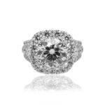 7.22 Carat Round Brilliant Diamond Ring | Brilliant White | 18K White Gold - Image 2