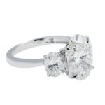 6.01 Carat Oval Diamond Ring | Brilliant White | 18K White Gold | Timeless Brilliance - Image 3