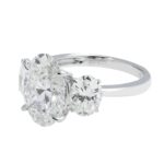 6.01 Carat Oval Diamond Ring | Brilliant White | 18K White Gold | Timeless Brilliance - Image 4