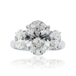 6.01 Carat Oval Diamond Ring | Brilliant White | 18K White Gold | Timeless Brilliance