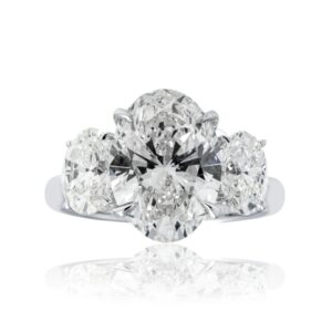 6.01 Carat Oval Diamond Ring | Brilliant White | 18K White Gold | Timeless Brilliance