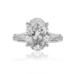 5.11 Carat Oval Diamond Ring | Brilliant White | 18K White Gold | Timeless Brilliance - Image 2