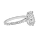 5.11 Carat Oval Diamond Ring | Brilliant White | 18K White Gold | Timeless Brilliance - Image 3