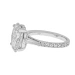 5.11 Carat Oval Diamond Ring | Brilliant White | 18K White Gold | Timeless Brilliance - Image 4