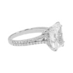 4.41 Carat Cushion Diamond Ring | Brilliant White | 18K White Gold | Effortless Elegance - Image 3