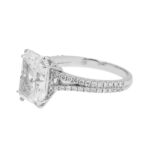 4.41 Carat Cushion Diamond Ring | Brilliant White | 18K White Gold | Effortless Elegance - Image 4