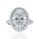 5.97 Carat Oval Diamond Ring | Brilliant White | 18K White Gold | Timeless Brilliance - Image 2