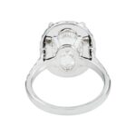 5.97 Carat Oval Diamond Ring | Brilliant White | 18K White Gold | Timeless Brilliance - Image 4
