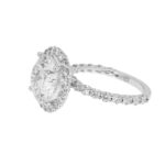 6.67 Carat Round Brilliant Diamond Ring | Brilliant White | 18K White Gold - Image 4