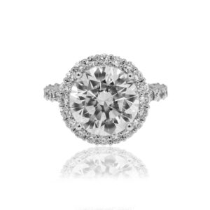 6.67 Carat Round Brilliant Diamond Ring | Brilliant White | 18K White Gold