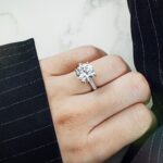 7 Carat Round Brilliant Diamond Ring | Brilliant White | 18K White Gold - Image 6