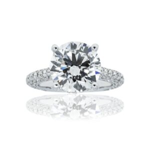 7 Carat Round Brilliant Diamond Ring | Brilliant White | 18K White Gold