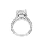 8.29 Carat Round Brilliant Diamond Ring | Brilliant White | 18K White Gold - Image 5