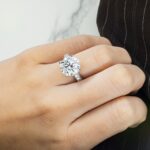 8.29 Carat Round Brilliant Diamond Ring | Brilliant White | 18K White Gold - Image 6