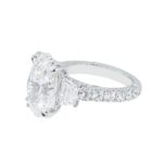 9.76 Carat Oval Diamond Ring | Brilliant White | 18K White Gold | Timeless Brilliance - Image 4
