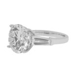 8.51 Carat Round Brilliant Diamond Ring | Brilliant White | 18K White Gold - Image 4