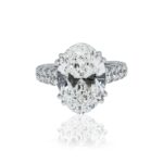 8 Carat Oval Diamond Ring | Brilliant White | 18K White Gold | Signature Sophistication - Image 2