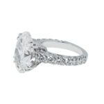 8 Carat Oval Diamond Ring | Brilliant White | 18K White Gold | Signature Sophistication - Image 4