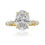 4 Carat Oval Diamond Ring | Brilliant White | 18K Yellow Gold | Everyday Royalty | Signature