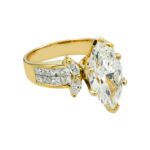 5.13 Carat Marquise Diamond Ring | Brilliant White | 18K Yellow Gold | Refined Grandeur - Image 2