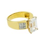 5.19 Carat Emerald Diamond Ring | 18K Yellow Gold | Refined Grandeur - Image 2