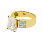 5.19 Carat Emerald Diamond Ring | 18K Yellow Gold | Refined Grandeur - Image 4