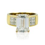 5.19 Carat Emerald Diamond Ring | 18K Yellow Gold | Refined Grandeur