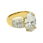 6.16 Carat Oval Diamond Ring | Brilliant White | 18K Yellow Gold | Signature Sophistication - Image 2