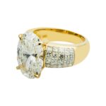 6.16 Carat Oval Diamond Ring | Brilliant White | 18K Yellow Gold | Signature Sophistication - Image 3
