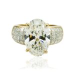 6.16 Carat Oval Diamond Ring | Brilliant White | 18K Yellow Gold | Signature Sophistication