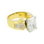 6.43 Carat Radiant Diamond Ring | Brilliant White | 18K Yellow Gold | Heirloom-Worthy Glow - Image 3