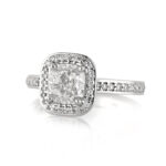 2.17 Carat Cushion Diamond Ring | Brilliant White | 14K White Gold | Effortless Elegance - Image 2