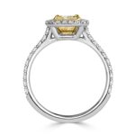 2 Carat Radiant Diamond Ring | Fancy Yellow | 14K White Gold | Sunlit Royal Radiance - Image 4