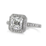 2 Carat Asscher Diamond Ring | Brilliant White | 14K White Gold | Everyday Royalty - Image 2