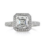 2 Carat Asscher Diamond Ring | Brilliant White | 14K White Gold | Everyday Royalty