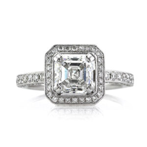 2 Carat Asscher Diamond Ring | Brilliant White | 14K White Gold | Everyday Royalty