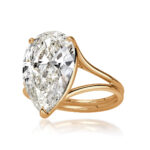 6 Carat Pear Statement | Brilliant White | 14K White Gold | Radiant Elegance - Image 2