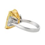 10.07 Carat Radiant Diamond Ring | Fancy Yellow | VVS2 | 14K White Gold - Image 3