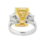 10.07 Carat Radiant Diamond Ring | Fancy Yellow | VVS2 | 14K White Gold - Image 4