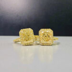 2.28 Carat Radiant Halo Diamond Ring | Fancy Yellow | 14K White Gold - Image 2