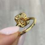 2.28 Carat Radiant Halo Diamond Ring | Fancy Yellow | 14K White Gold - Image 4