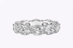 7.4 Carat Oval Band | Brilliant White | 18K Gold | Refined Grandeur | Collector-Grade