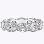 7.4 Carat Oval Band | Brilliant White | 18K Gold | Refined Grandeur | Collector-Grade