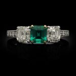Emerald Diamond Ring | 14K White Gold | Pure Sophistication - Image 2