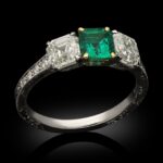 Emerald Diamond Ring | 14K White Gold | Pure Sophistication - Image 3