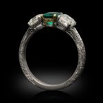 Emerald Diamond Ring | 14K White Gold | Pure Sophistication - Image 5