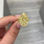 8.51 Carat Pear Statement | Fancy Yellow | 14K White Gold | A Crown-Worthy Fancy Rarity - Image 2