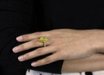 10.06 Carat Pear Diamond Ring | Fancy Yellow | 14K Yellow Gold | Colour-Collector’s Treasure - Image 2
